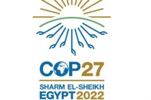 Logo that reads "COP27 Sharm El-Sheikh Egypt 2022"